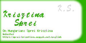 krisztina sprei business card